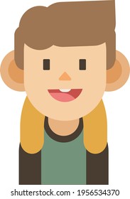 Man avatar character flat style icon vector illustration design