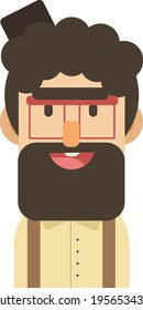 Man avatar character flat style icon vector illustration design