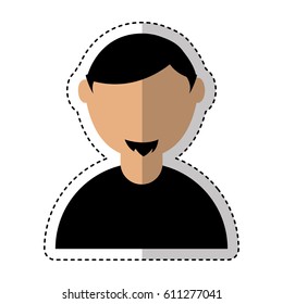 man avatar character icon vector illustration design