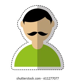 man avatar character icon vector illustration design
