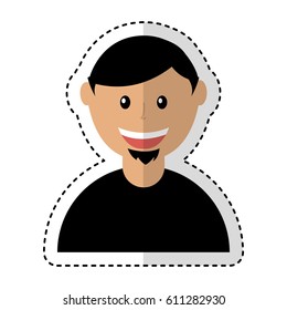 man avatar character icon vector illustration design