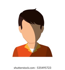 man avatar character isolated icon