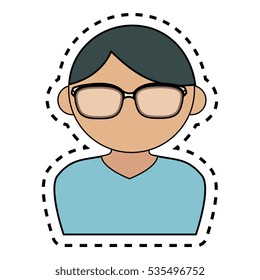 man avatar character isolated icon