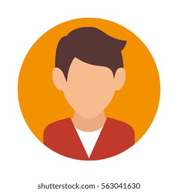 man avatar character isolated icon