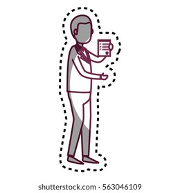 man avatar character isolated icon