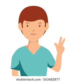 man avatar character isolated icon