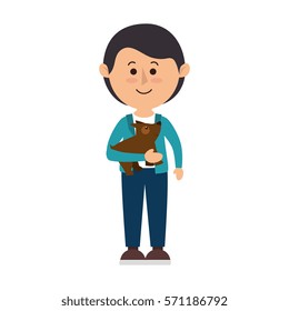 man avatar character isolated icon