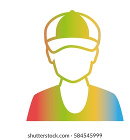 man avatar character isolated icon