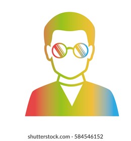 man avatar character isolated icon