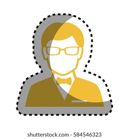 man avatar character isolated icon