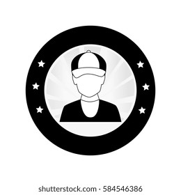 man avatar character isolated icon