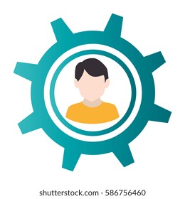 man avatar character isolated icon