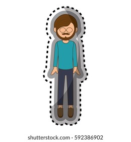 man avatar character isolated icon