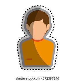 man avatar character isolated icon