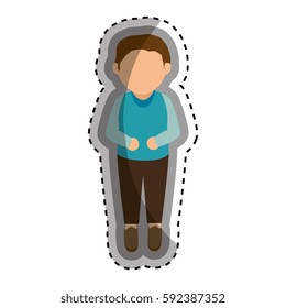 man avatar character isolated icon
