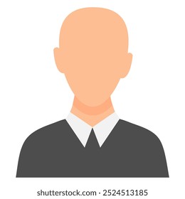 Homem avatar personagem. Retrato masculino em design plano. Ilustração vetorial isolada em branco.