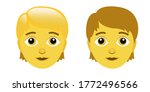 Man avatar. Man emoticon. People emoji icon vector illustration on white background.