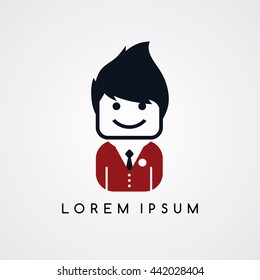 man avatar with formal suit theme vector art illustration