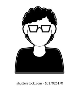 Man avatar with glasses cartoon