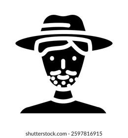 man avatar glyph icon vector. man avatar sign. isolated symbol illustration