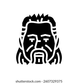 man avatar glyph icon vector. man avatar sign. isolated symbol illustration