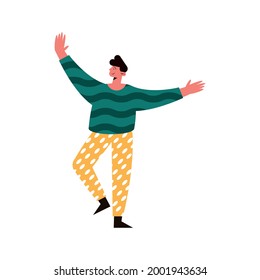 avatar de hombre con pullover verde, persona gente humana
