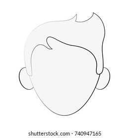 man avatar head icon image 