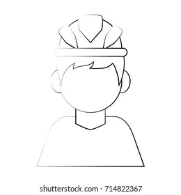 man avatar with helmet  industrial security related icon image 
