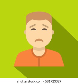 Man avatar icon. Flat illustration of man avatar vector icon for web isolated on lime background