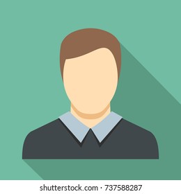 Man avatar icon. Flat illustration of man avatar vector icon for any web design