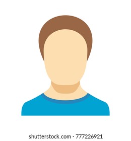 Man avatar icon. Flat illustration of man avatar vector icon isolated on white background