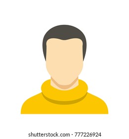 Man avatar icon. Flat illustration of man avatar vector icon isolated on white background