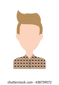 man avatar  icon. Hipster style concept, vector graphic 