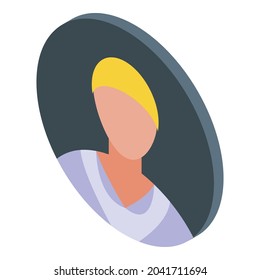 Man avatar icon isometric vector. Anonymous person. Online stranger