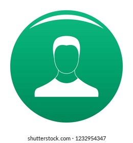 Man avatar icon. Simple illustration of man avatar vector icon for any any design green