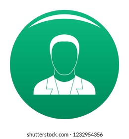 Man avatar icon. Simple illustration of man avatar vector icon for any any design green