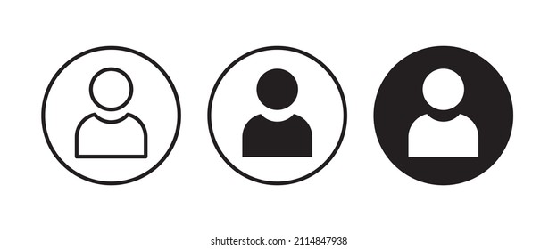 man, avatar, icon user profile Login vector, sign, symbol, logo, illustration, editable stroke, flat design style isolated on white 