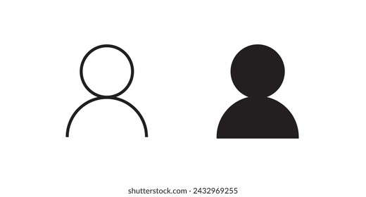 man, avatar, icon user profile Login vector, sign, symbol, logo, illustration, editable stroke, flat design style isolated on white 