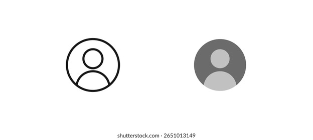 Hombre, avatar, icono de perfil de usuario Inicio de sesión Vector, signo, símbolo, logotipo, ilustración, editable trazo, estilo de diseño plano aislado en blanco