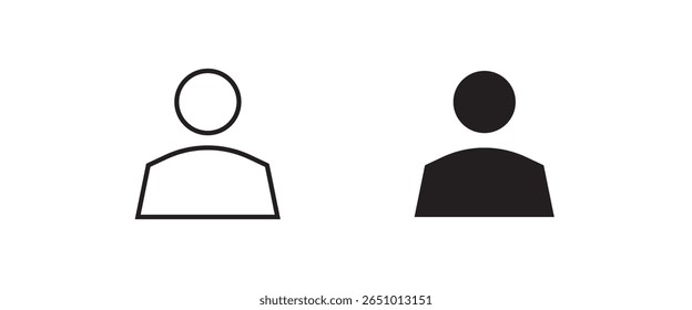 homem, avatar, ícone perfil do usuário Vetor de login, sinal, símbolo, logotipo, ilustração, traço editável, estilo de design plano isolado no branco