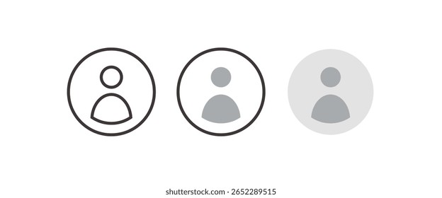 Hombre, avatar, icono de perfil de usuario Inicio de sesión Vector, signo, símbolo, logotipo, ilustración, editable trazo, estilo de diseño plano aislado en blanco