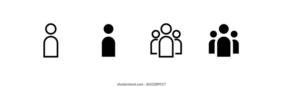 Hombre, avatar, icono de perfil de usuario Inicio de sesión Vector, signo, símbolo, logotipo, ilustración, editable trazo, estilo de diseño plano aislado en blanco