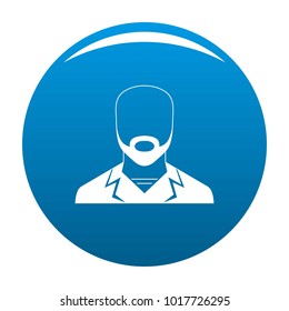 Man avatar icon vector blue circle isolated on white background 