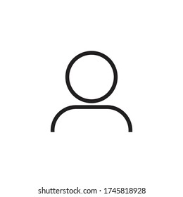 símbolo vectorial de icono de avatar de man aislado