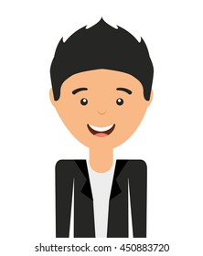 man avatar isolated icon design, vector illustration  graphic 