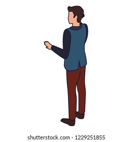 Man avatar isometric concept