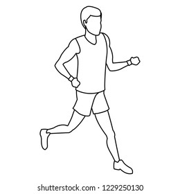 Man avatar isometric concept black and white