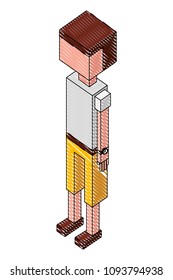 man avatar isometric icon