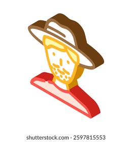 man avatar isometric icon vector. man avatar sign. isolated symbol illustration