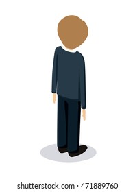 man avatar isometric isolated vector illustration design